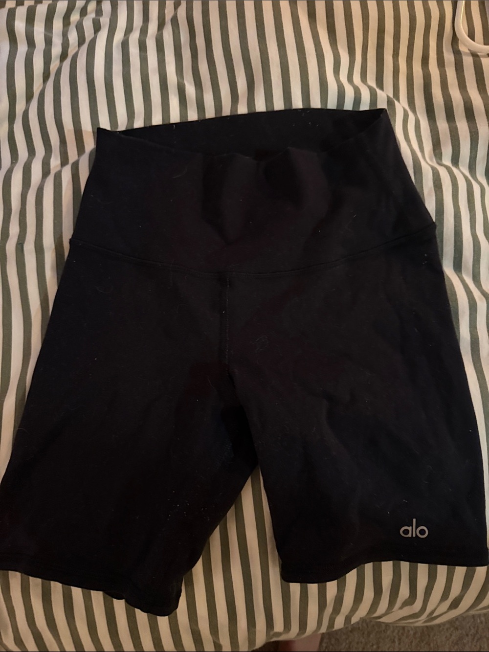 ALO Yoga Black High-Waist Bike Shorts 7inch Length